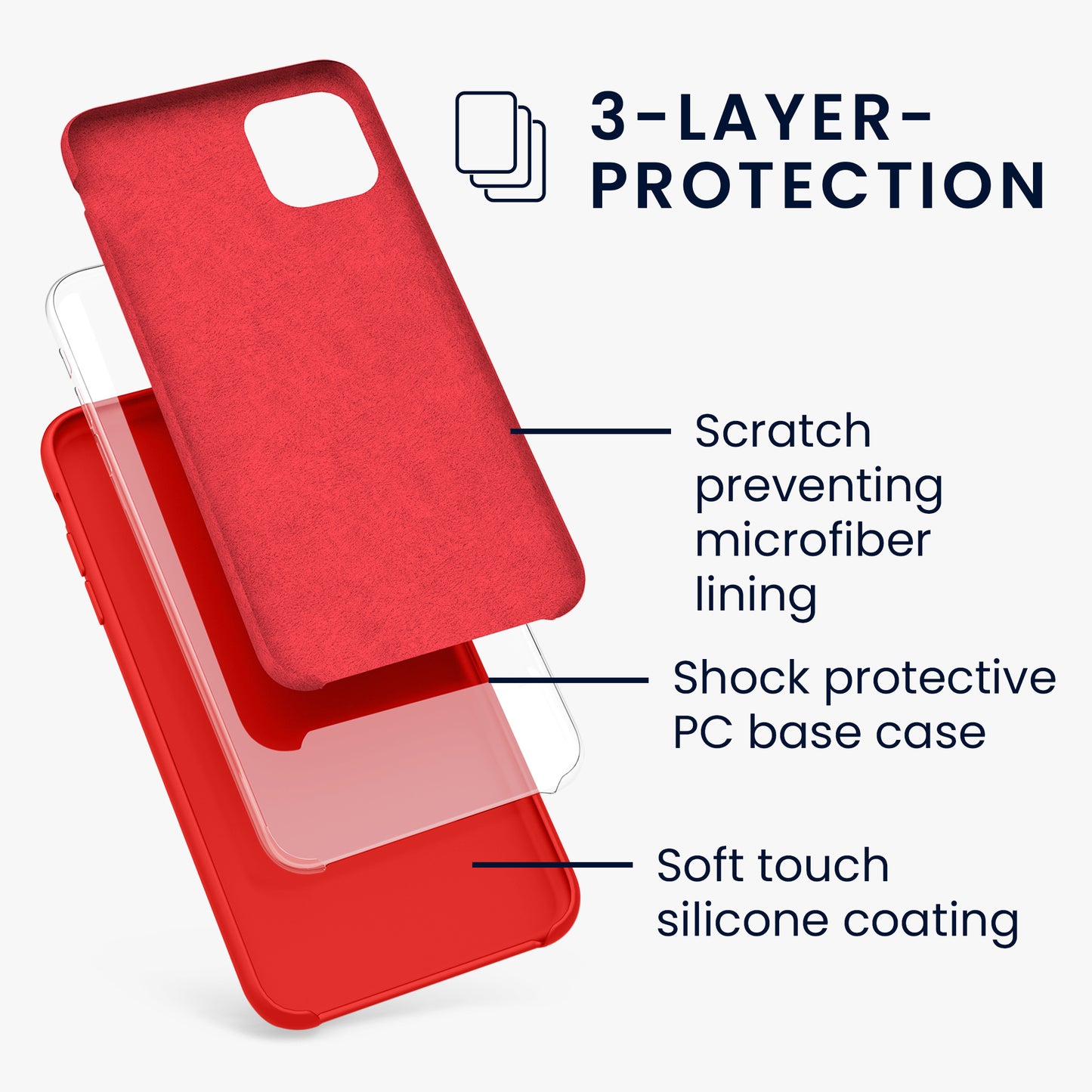kwmobile Phone Case for Apple iPhone 11 - Silicone Case - Wireless Charging - Protective Cover