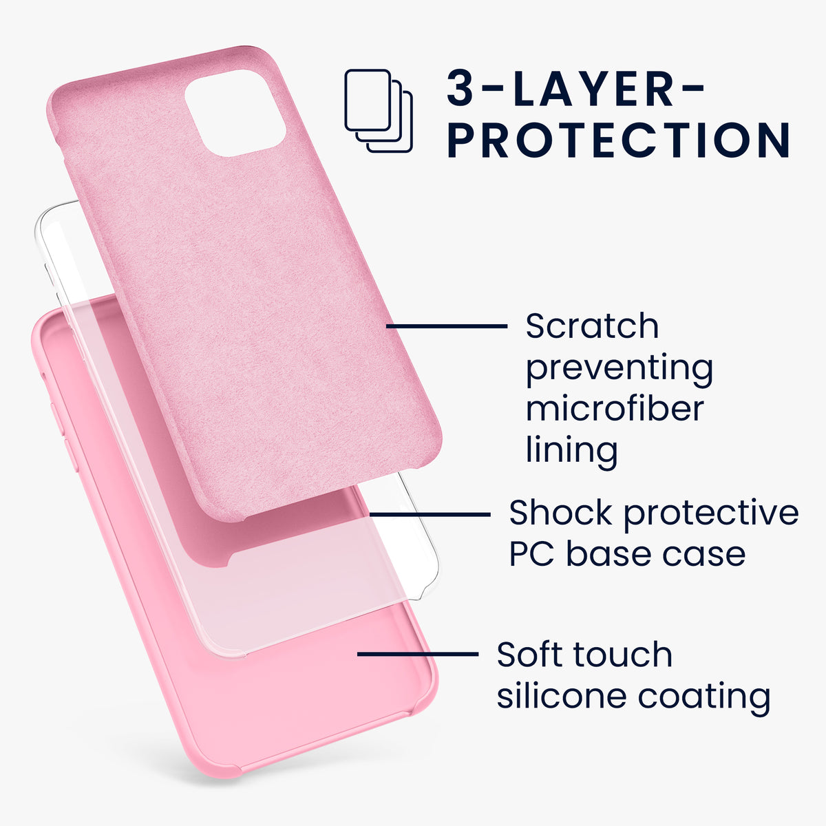 kwmobile Phone Case for Apple iPhone 11 - Silicone Case - Wireless Charging - Protective Cover