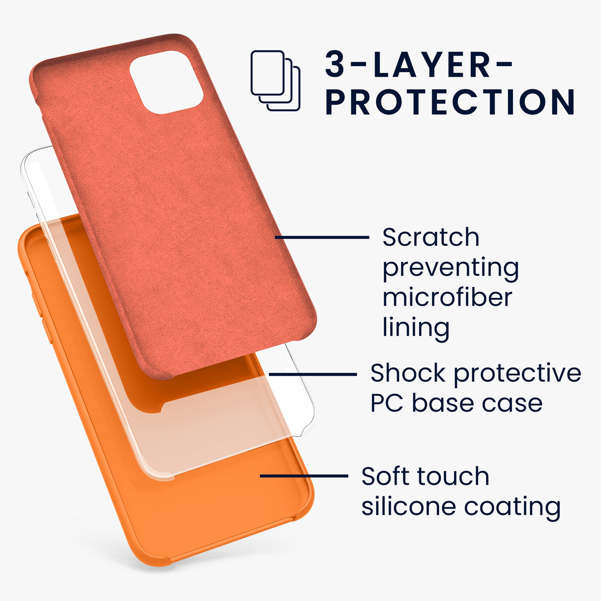 kwmobile Phone Case for Apple iPhone 11 - Silicone Case - Wireless Charging - Protective Cover