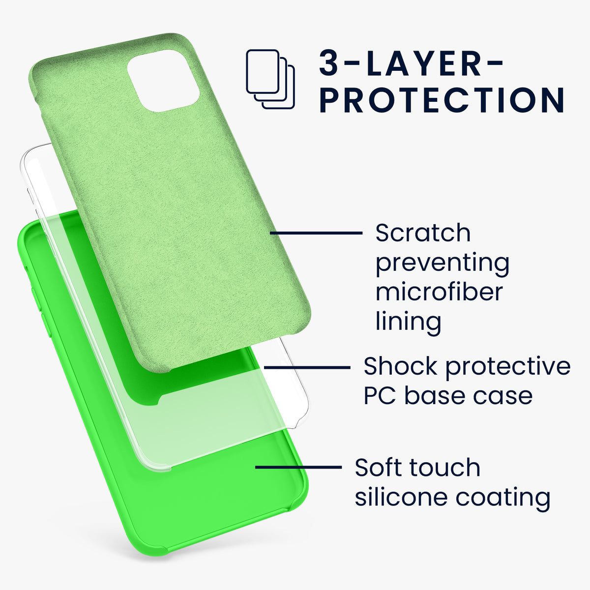 kwmobile Phone Case for Apple iPhone 11 - Silicone Case - Wireless Charging - Protective Cover