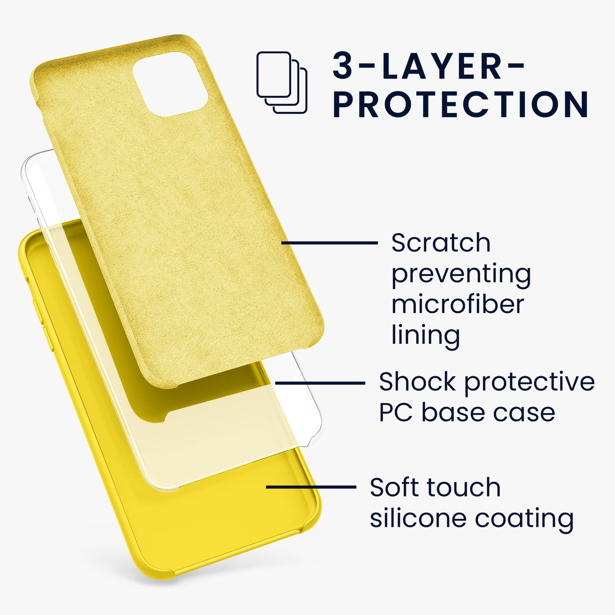 kwmobile Phone Case for Apple iPhone 11 - Silicone Case - Wireless Charging - Protective Cover