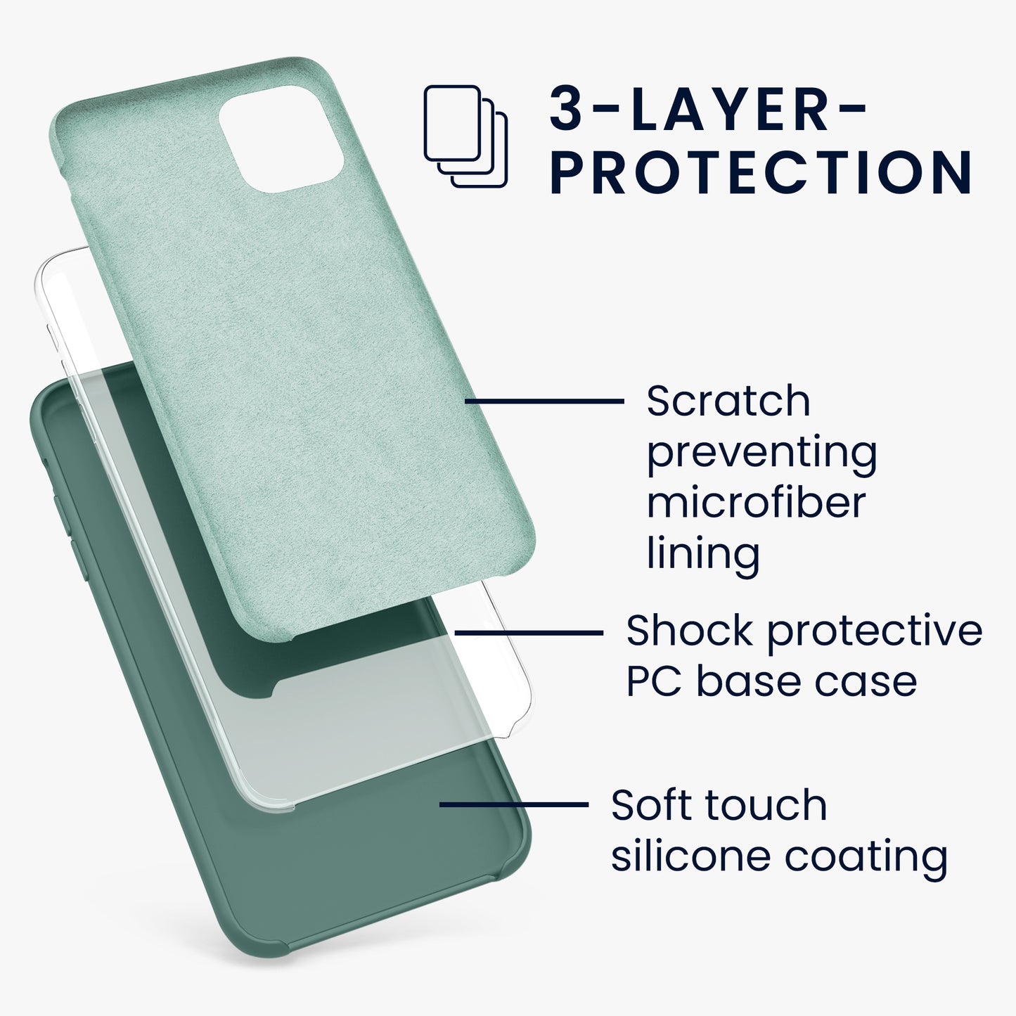 kwmobile Phone Case for Apple iPhone 11 - Silicone Case - Wireless Charging - Protective Cover