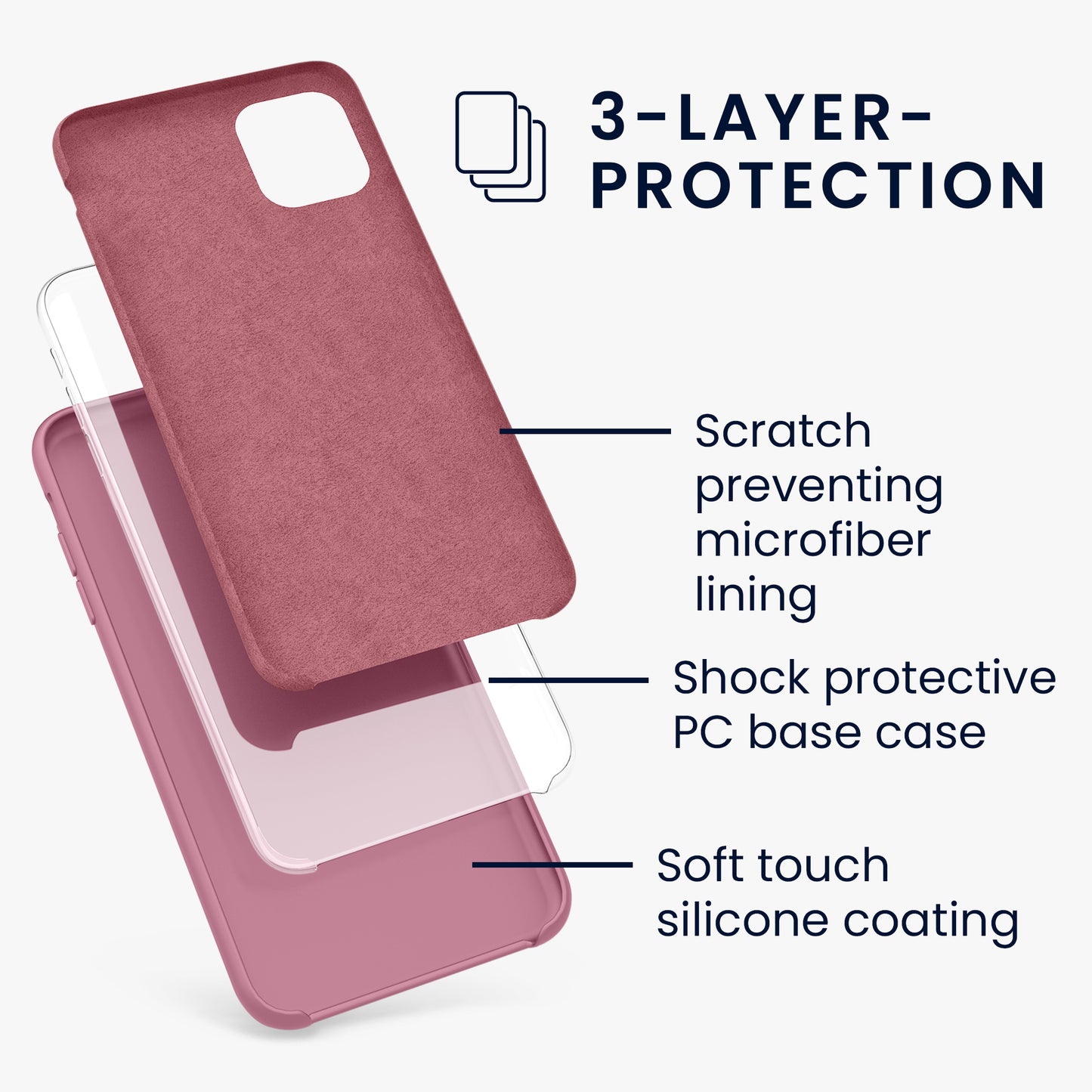 kwmobile Phone Case for Apple iPhone 11 - Silicone Case - Wireless Charging - Protective Cover