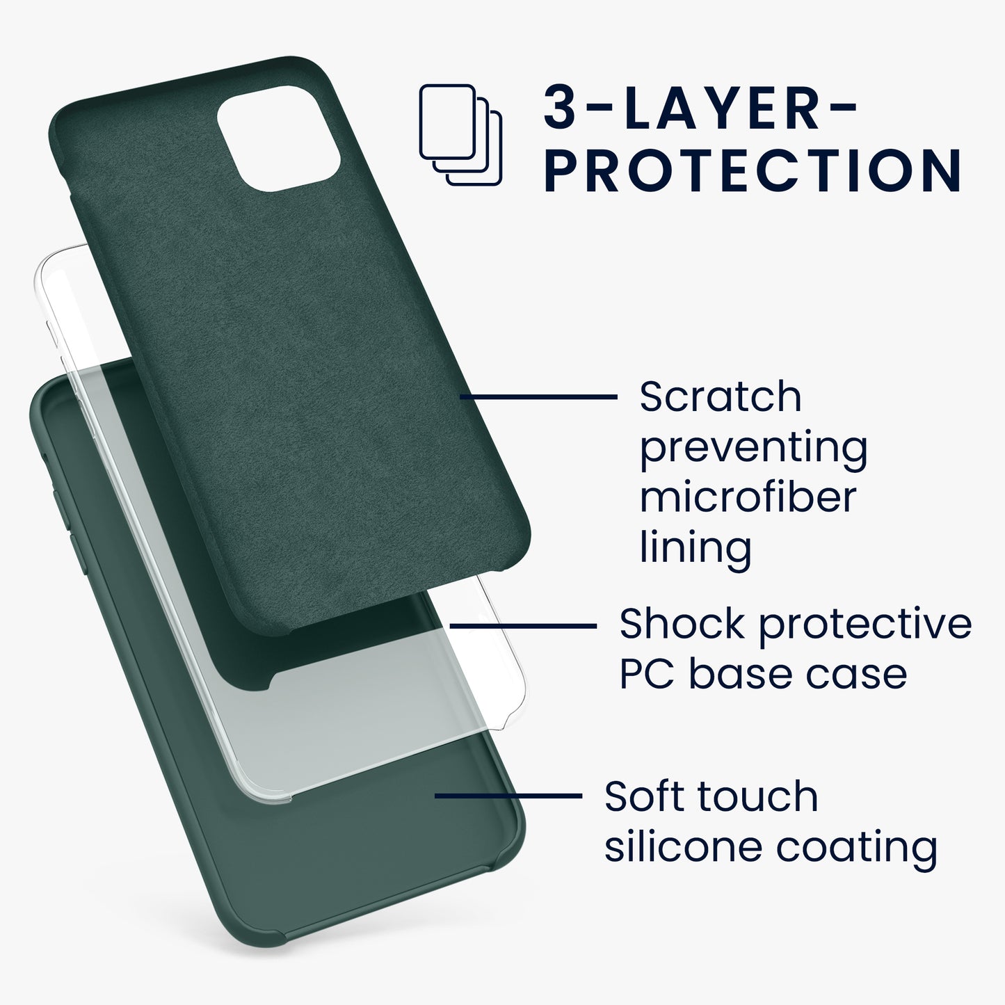 kwmobile Phone Case for Apple iPhone 11 - Silicone Case - Wireless Charging - Protective Cover