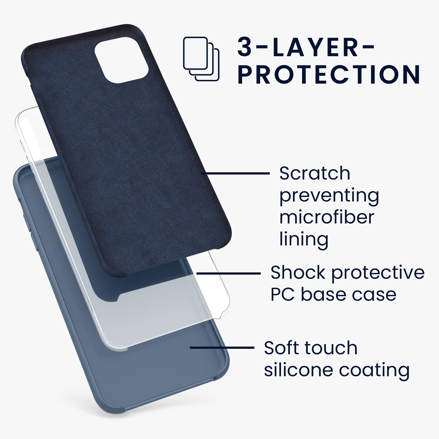 kwmobile Phone Case for Apple iPhone 11 - Silicone Case - Wireless Charging - Protective Cover