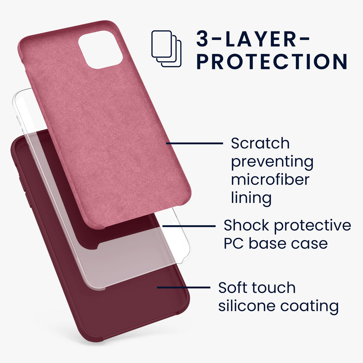 kwmobile Phone Case for Apple iPhone 11 - Silicone Case - Wireless Charging - Protective Cover