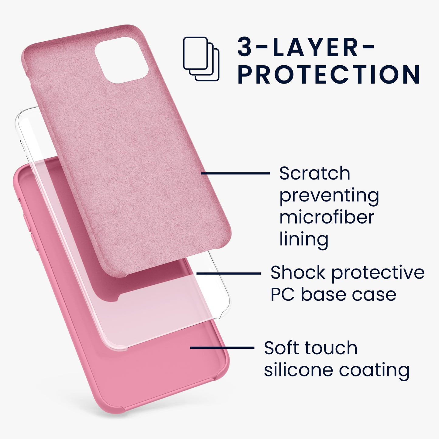 kwmobile Phone Case for Apple iPhone 11 - Silicone Case - Wireless Charging - Protective Cover
