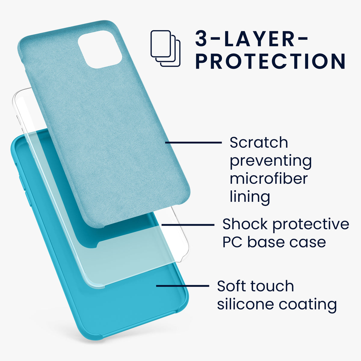 kwmobile Phone Case for Apple iPhone 11 - Silicone Case - Wireless Charging - Protective Cover