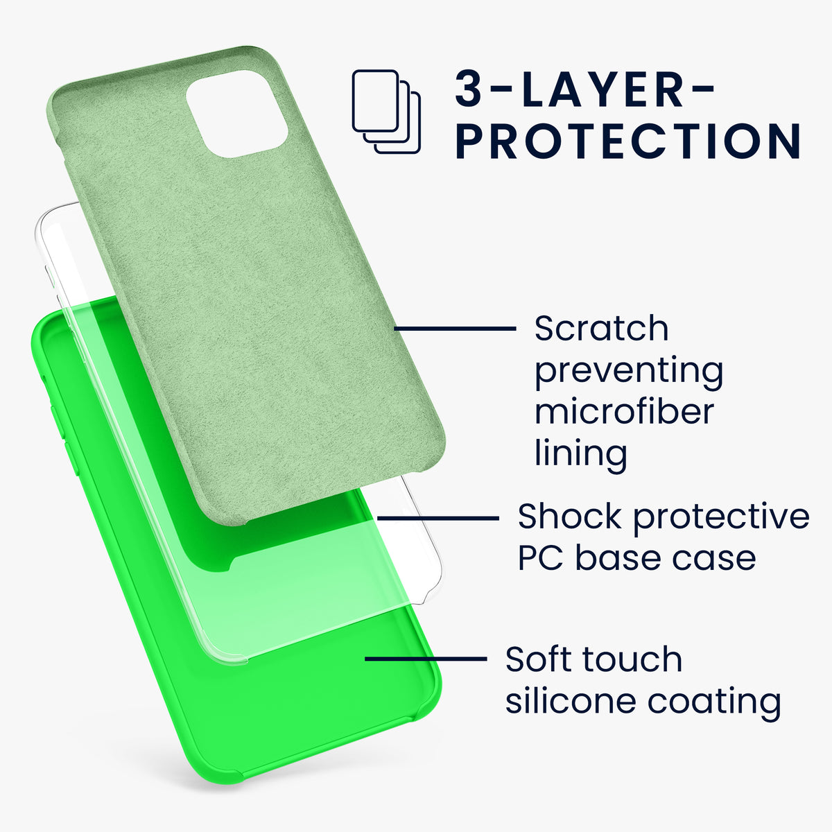 kwmobile Phone Case for Apple iPhone 11 - Silicone Case - Wireless Charging - Protective Cover