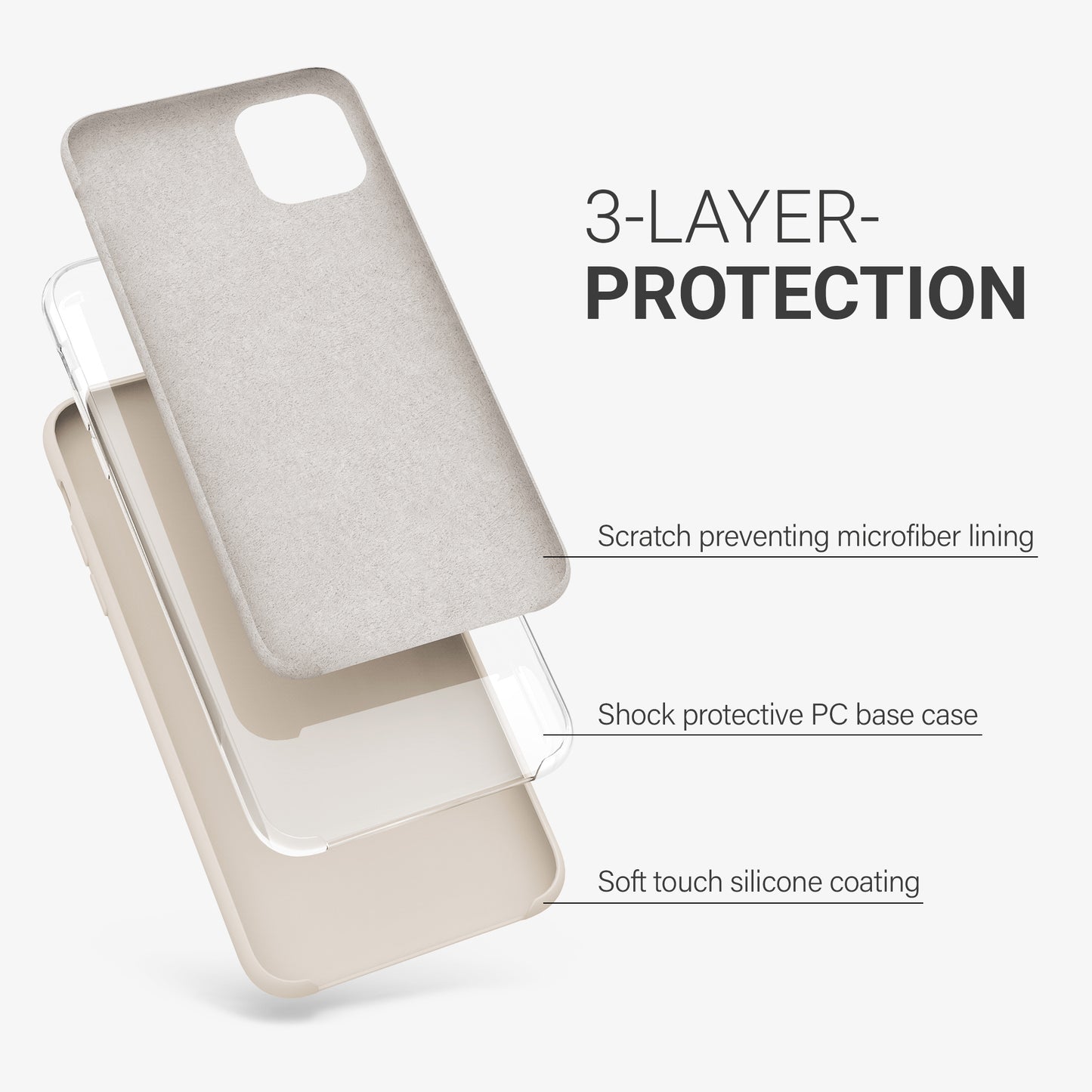 kwmobile Case for Apple iPhone 11 Pro Max - Silicone Cover - Wireless Charging Protective Case