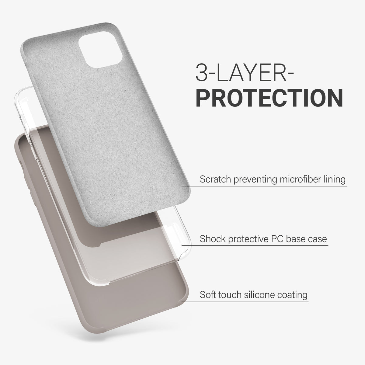 kwmobile Case for Apple iPhone 11 Pro Max - Silicone Cover - Wireless Charging Protective Case