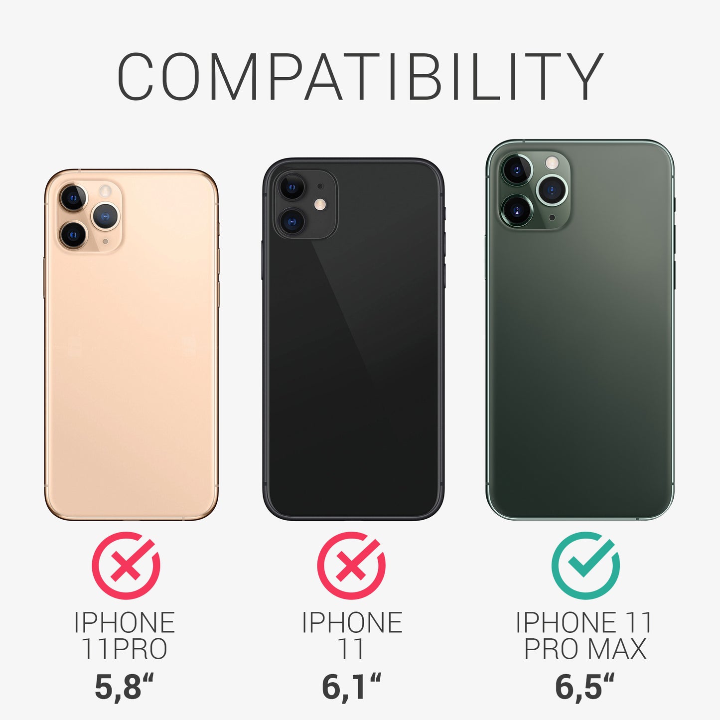 kwmobile Case for Apple iPhone 11 Pro Max - Silicone Cover - Wireless Charging Protective Case