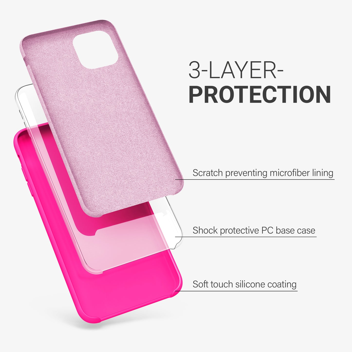 kwmobile Phone Case for Apple iPhone 11 Pro - Silicone Case - Wireless Charging - Protective Cover