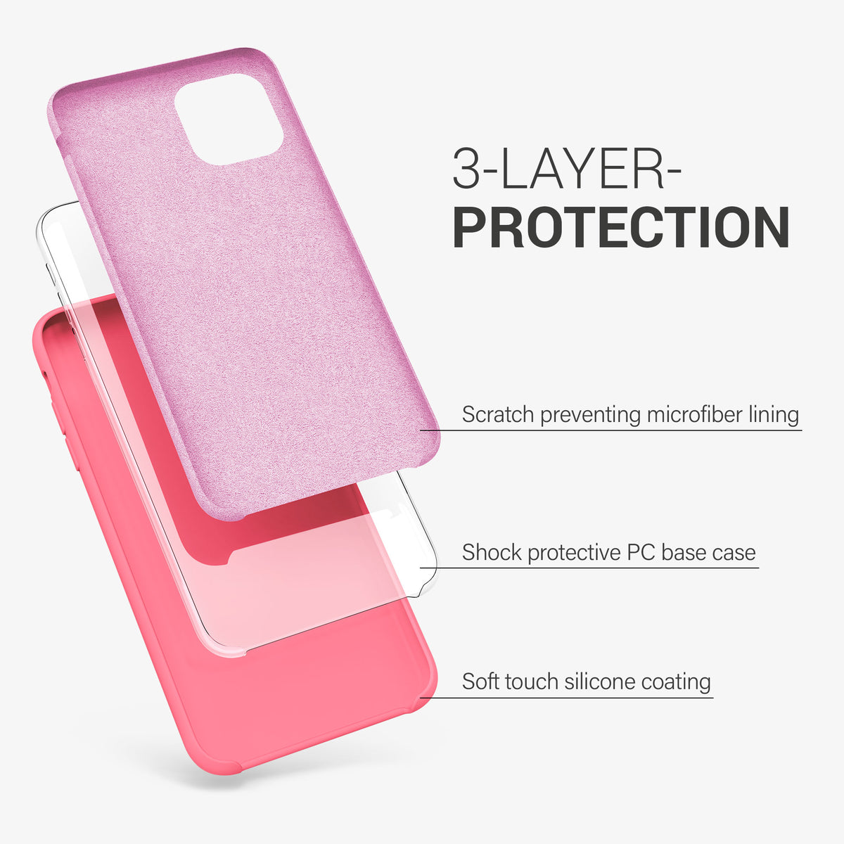 kwmobile Phone Case for Apple iPhone 11 Pro - Silicone Case - Wireless Charging - Protective Cover