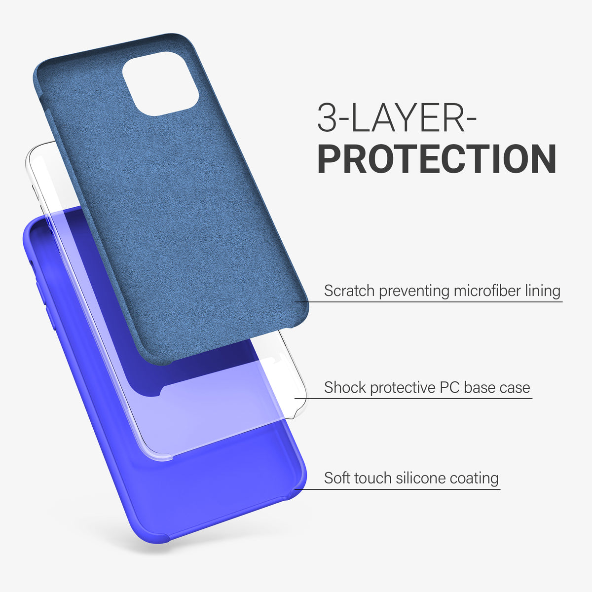 kwmobile Phone Case for Apple iPhone 11 Pro - Silicone Case - Wireless Charging - Protective Cover