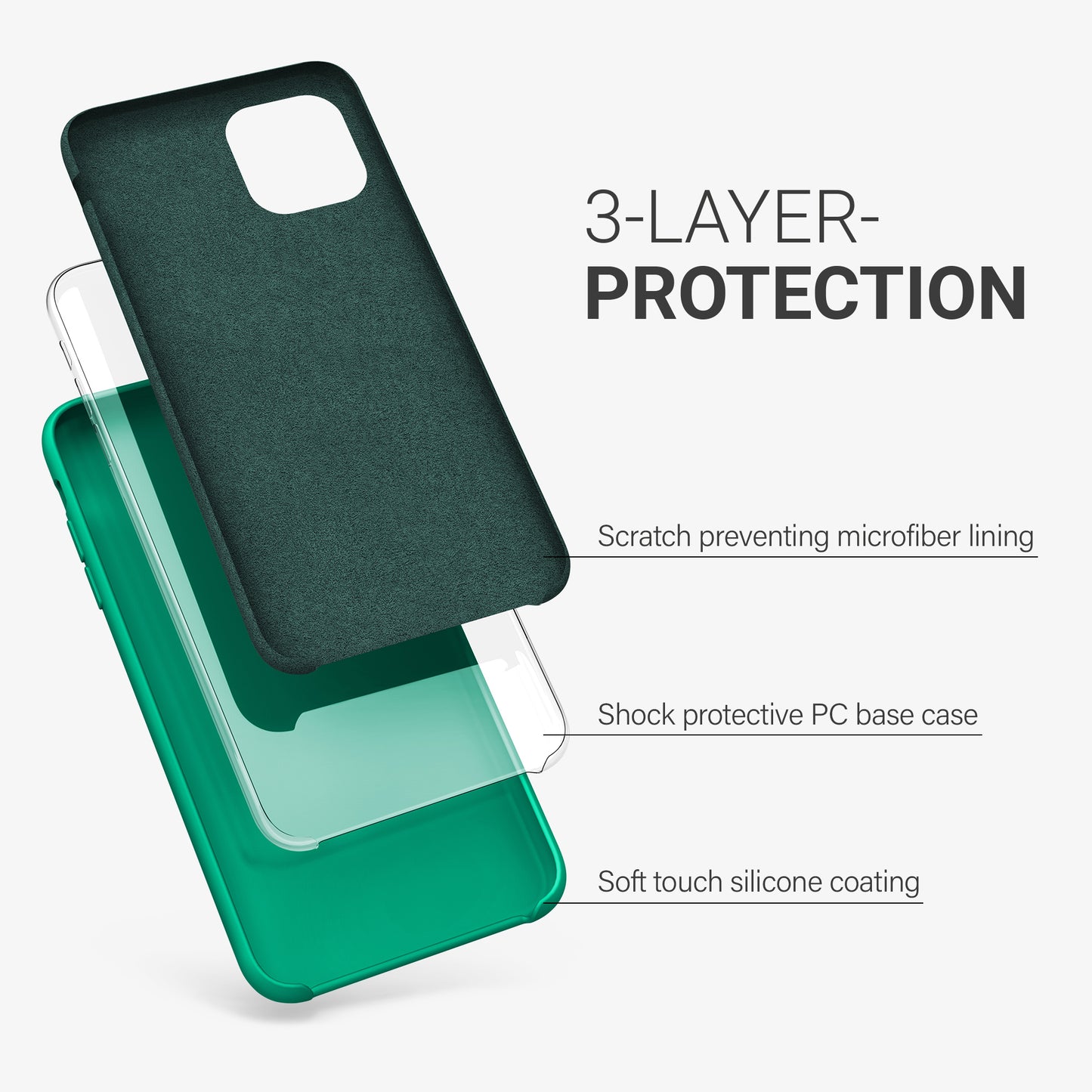 kwmobile Phone Case for Apple iPhone 11 Pro - Silicone Case - Wireless Charging - Protective Cover