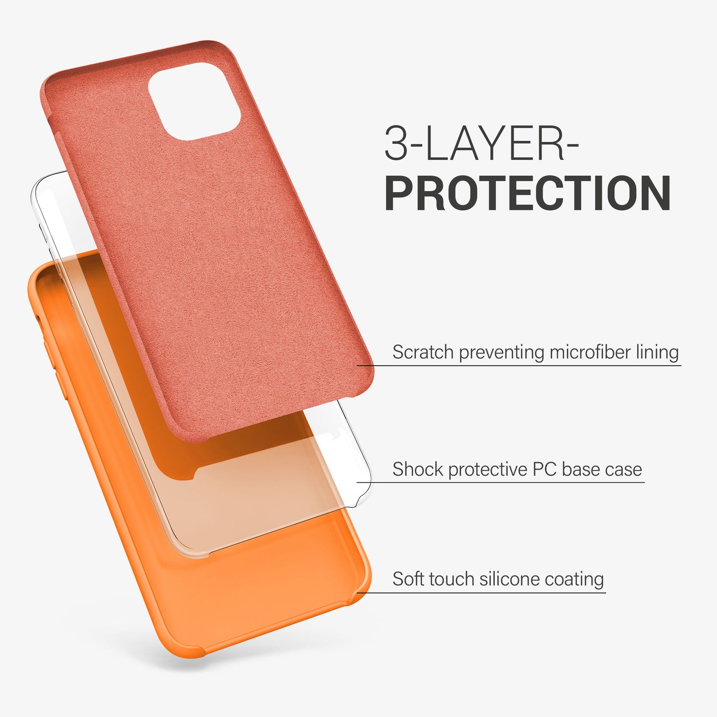 kwmobile Phone Case for Apple iPhone 11 Pro - Silicone Case - Wireless Charging - Protective Cover