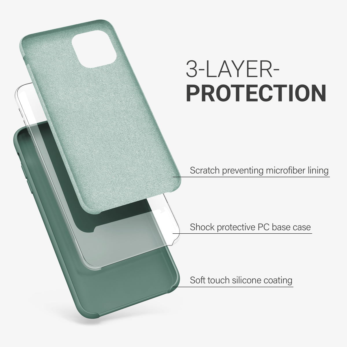 kwmobile Phone Case for Apple iPhone 11 Pro - Silicone Case - Wireless Charging - Protective Cover