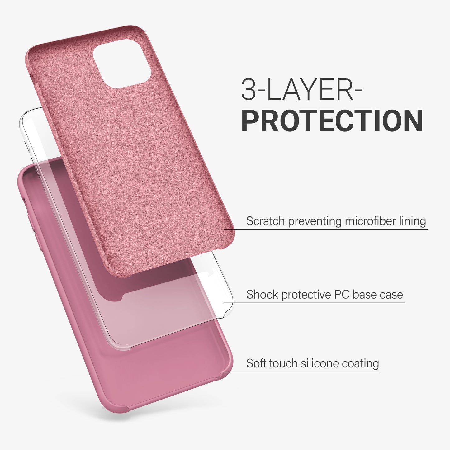 kwmobile Phone Case for Apple iPhone 11 Pro - Silicone Case - Wireless Charging - Protective Cover