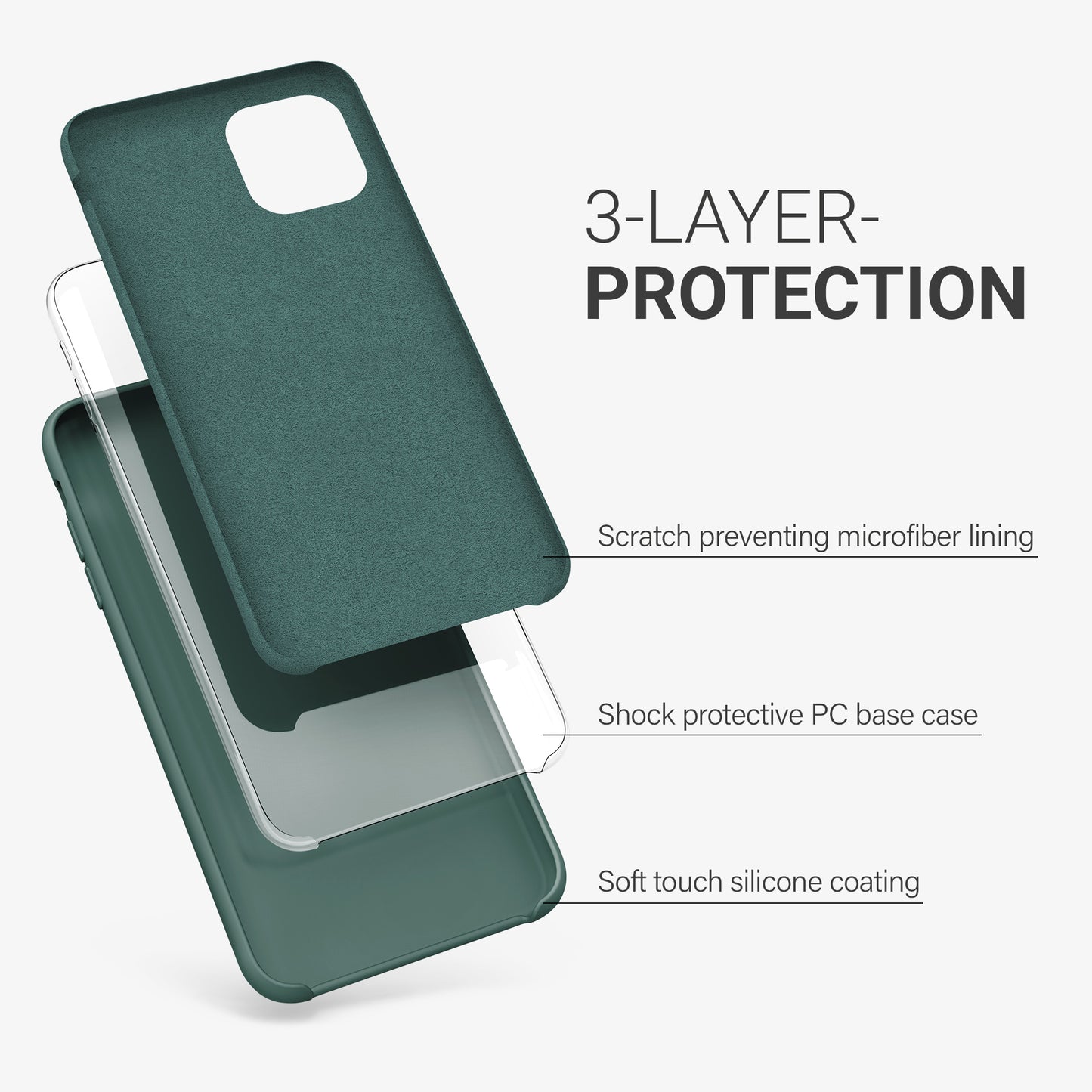 kwmobile Phone Case for Apple iPhone 11 Pro - Silicone Case - Wireless Charging - Protective Cover