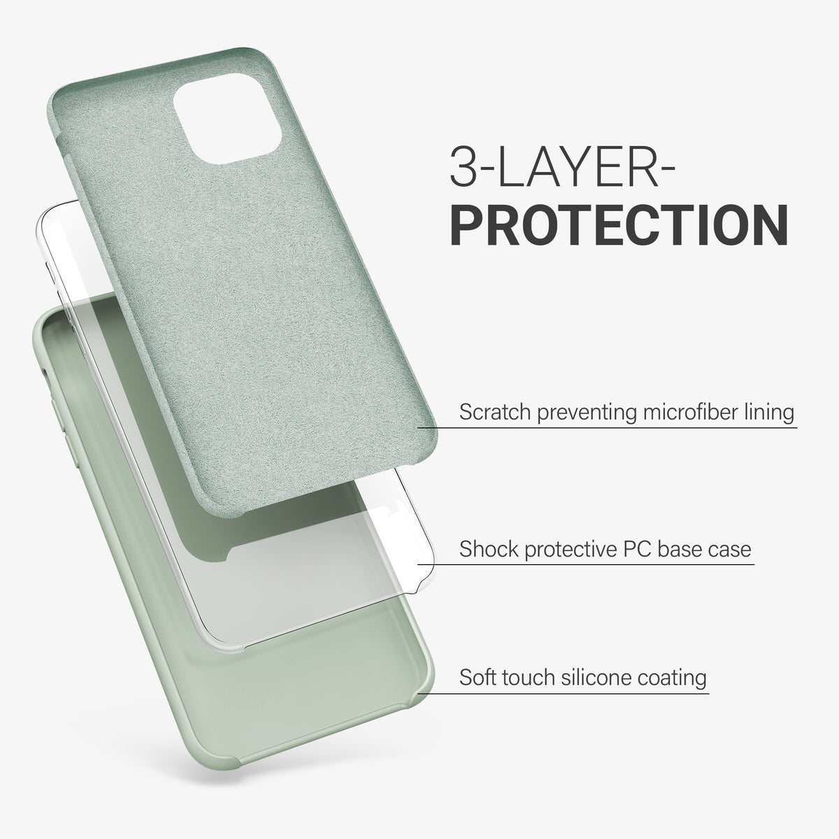 kwmobile Phone Case for Apple iPhone 11 Pro - Silicone Case - Wireless Charging - Protective Cover
