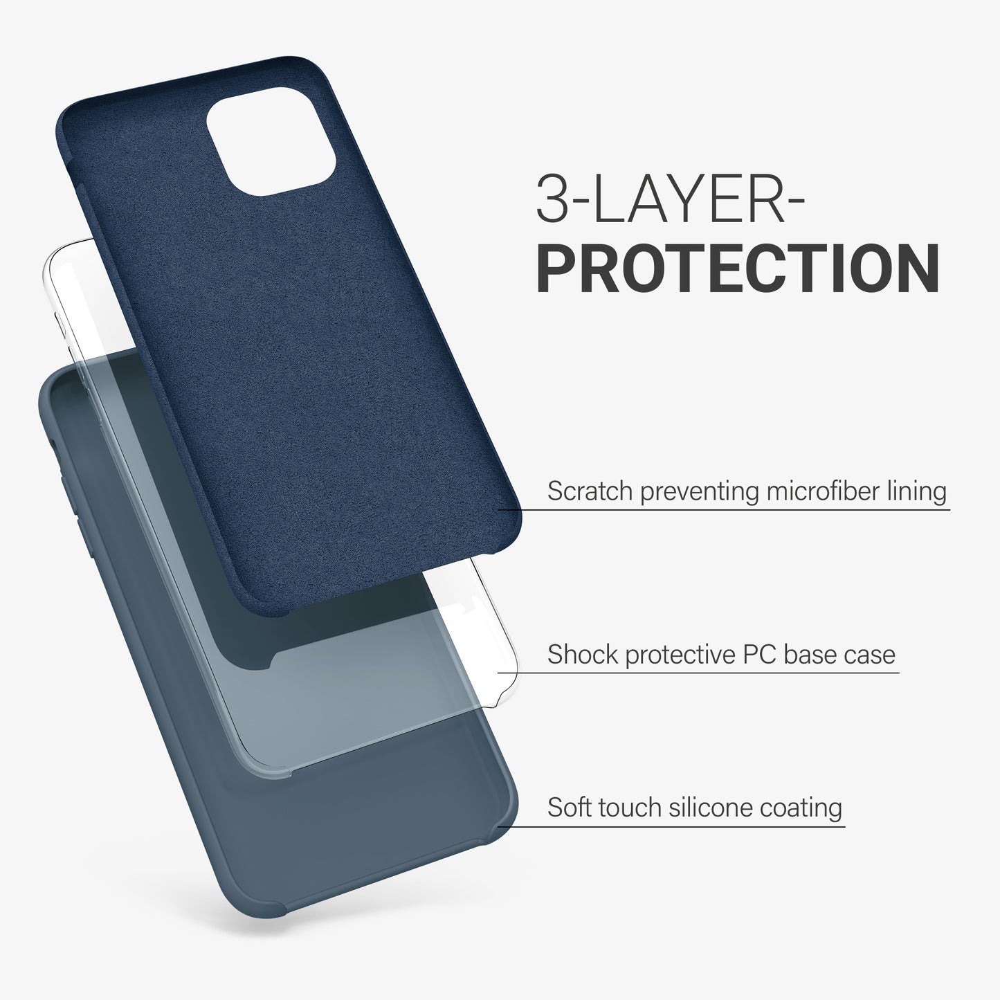 kwmobile Phone Case for Apple iPhone 11 Pro - Silicone Case - Wireless Charging - Protective Cover