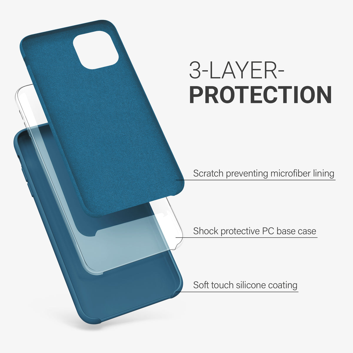 kwmobile Phone Case for Apple iPhone 11 Pro - Silicone Case - Wireless Charging - Protective Cover