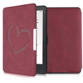 Amazon Kindle Paperwhite (2012-2017) Faux Leather eReader Flip Case Heart