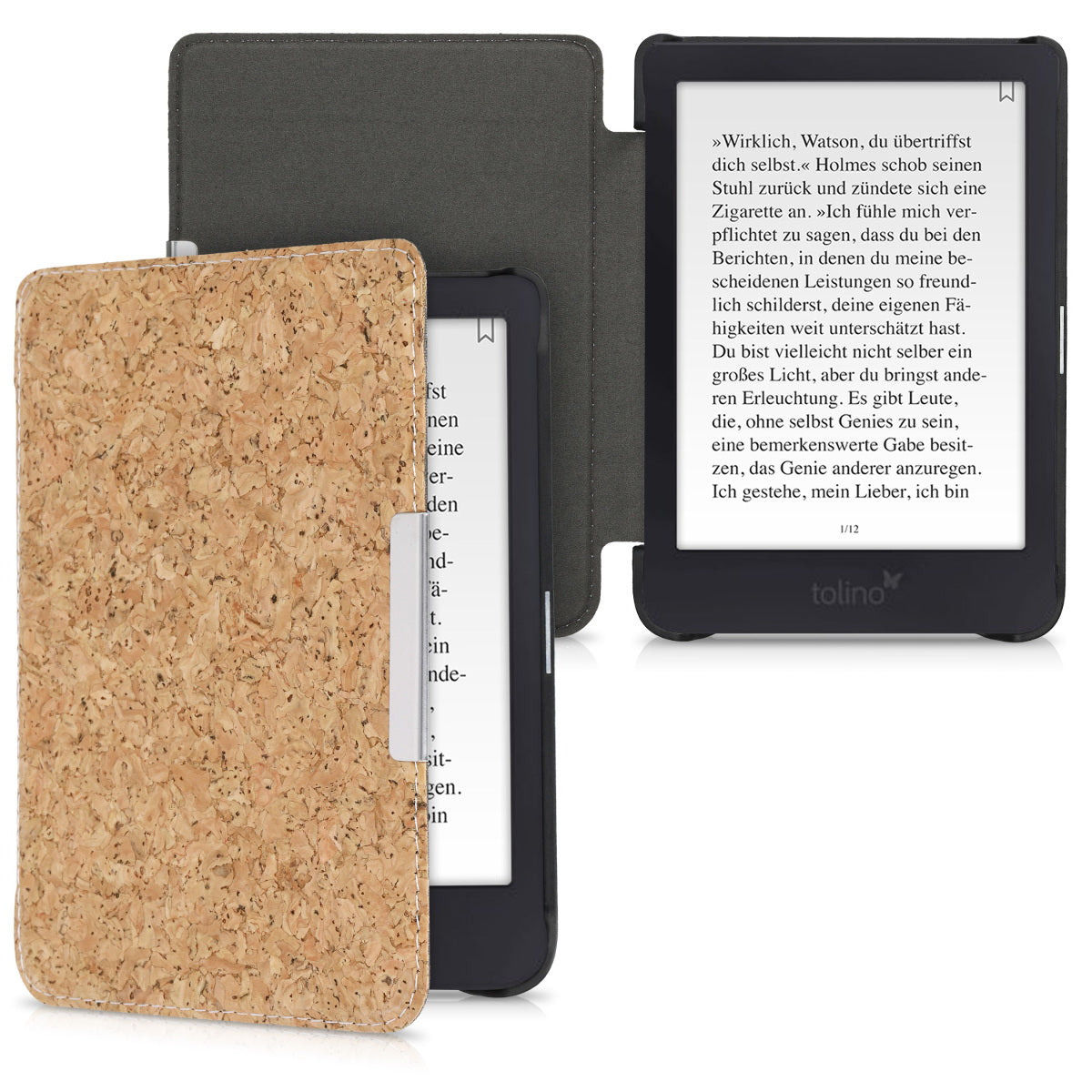Cork case compatible with Tolino Shine 3