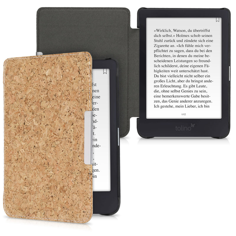 Cork case compatible with Tolino Shine 3