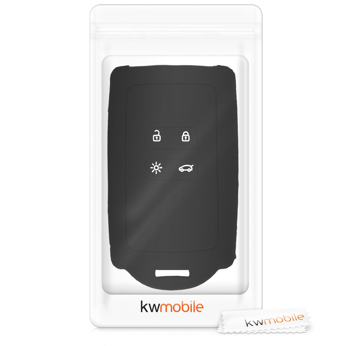 kwmobile Car Key Shell compatible with Renault 4-Button Smart Key (Keyless Go only) Protective Cover