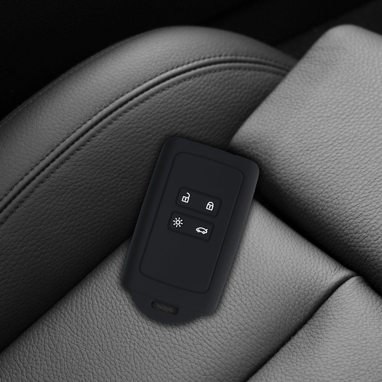 kwmobile Car Key Shell compatible with Renault 4-Button Smart Key (Keyless Go only) Protective Cover