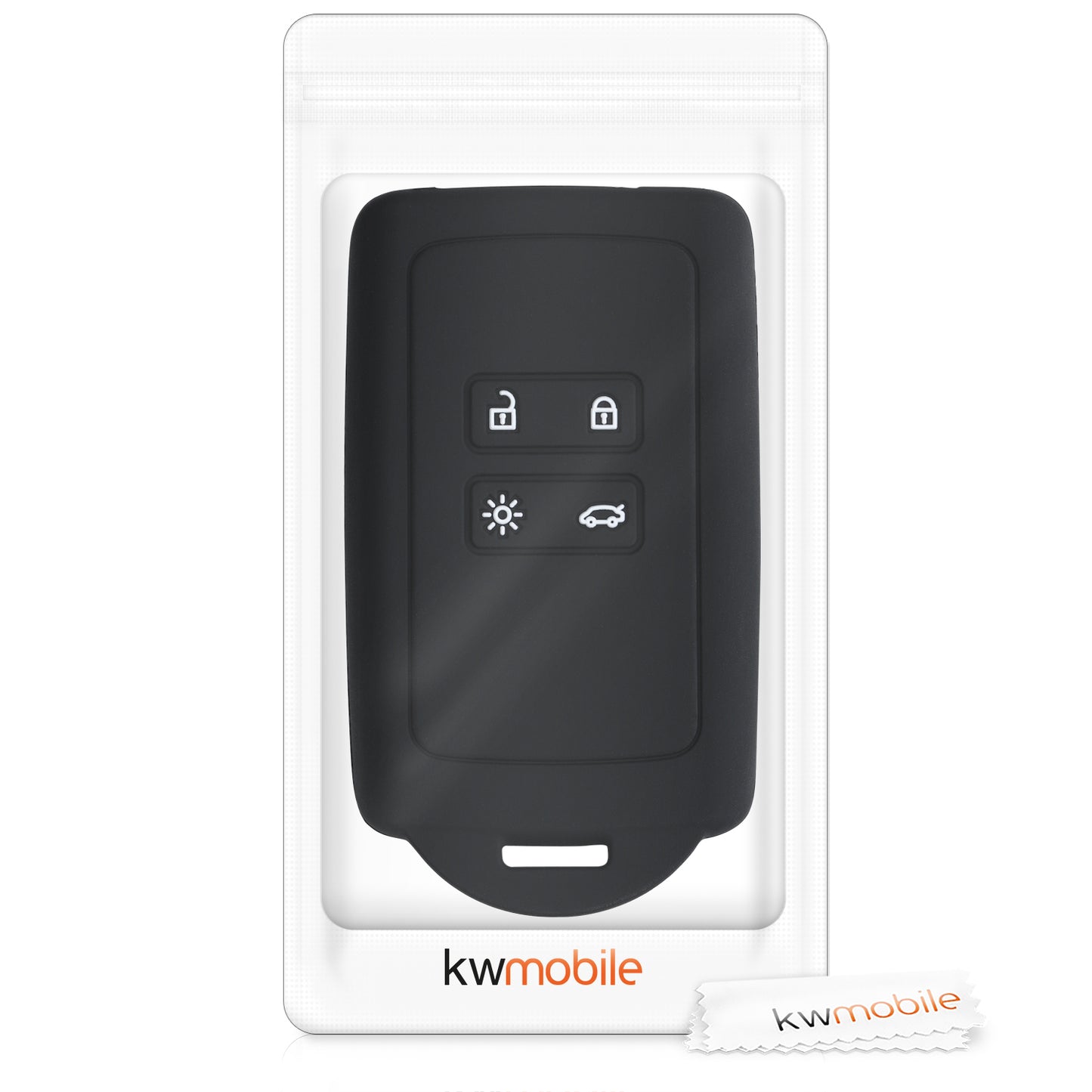 kwmobile Car Key Shell compatible with Renault 4-Button Smart Key (Keyless Go only) Protective Cover