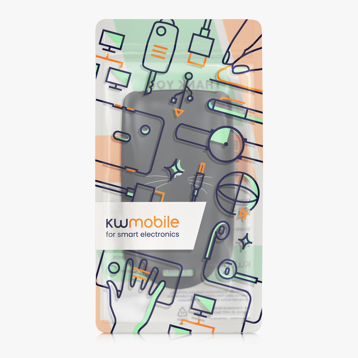 kwmobile Car Key Shell compatible with Renault 4-Button Smart Key (Keyless Go only) Protective Cover