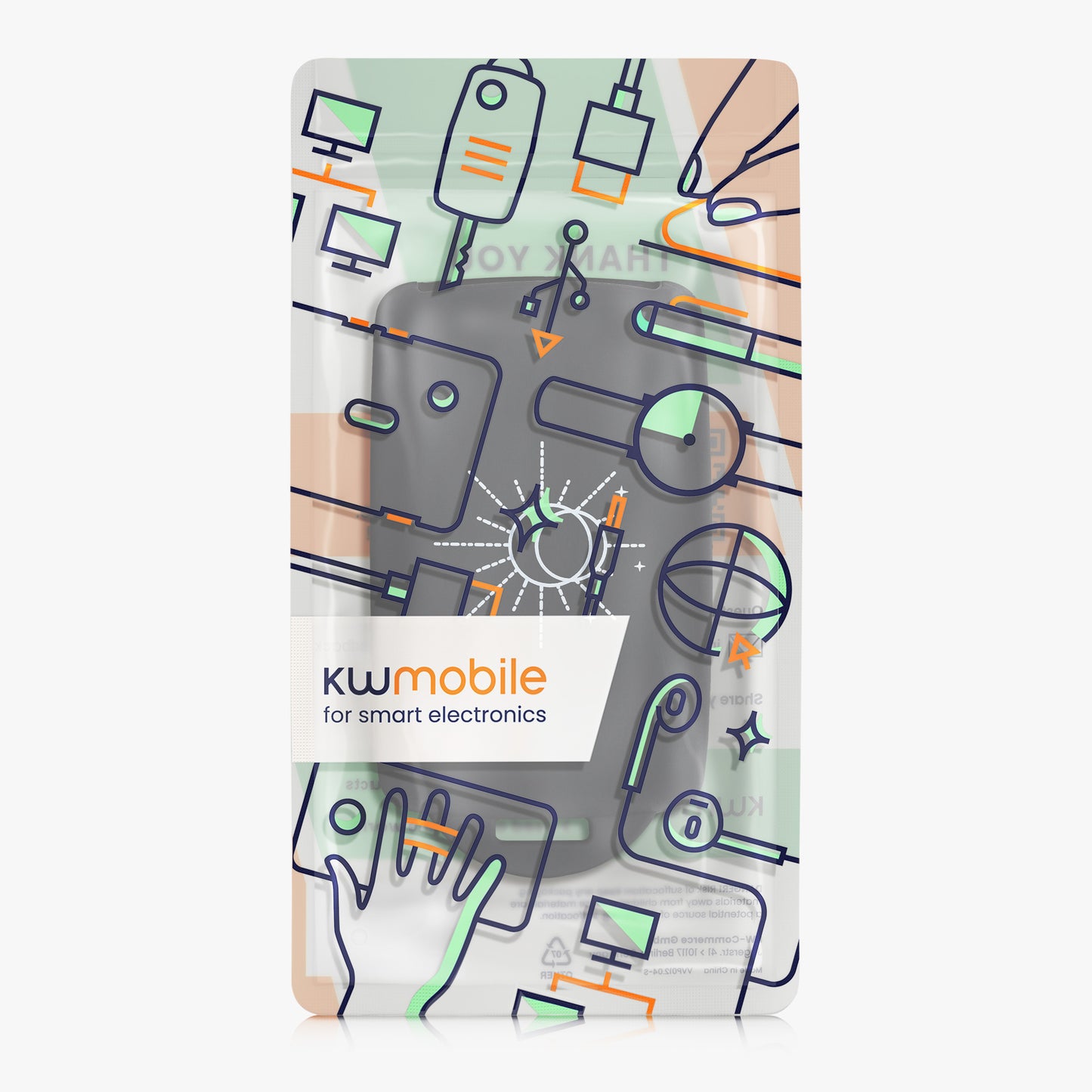 kwmobile Car Key Shell compatible with Renault 4-Button Smart Key (Keyless Go only) Protective Cover
