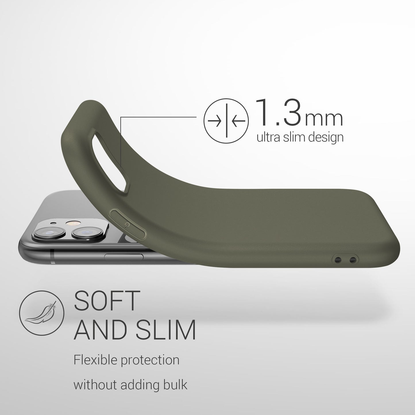 kwmobile Phone Case for Apple iPhone 11 - Wireless Charging - Protective Cover