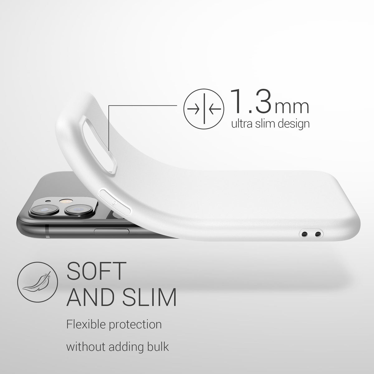 kwmobile Phone Case for Apple iPhone 11 - Wireless Charging - Protective Cover