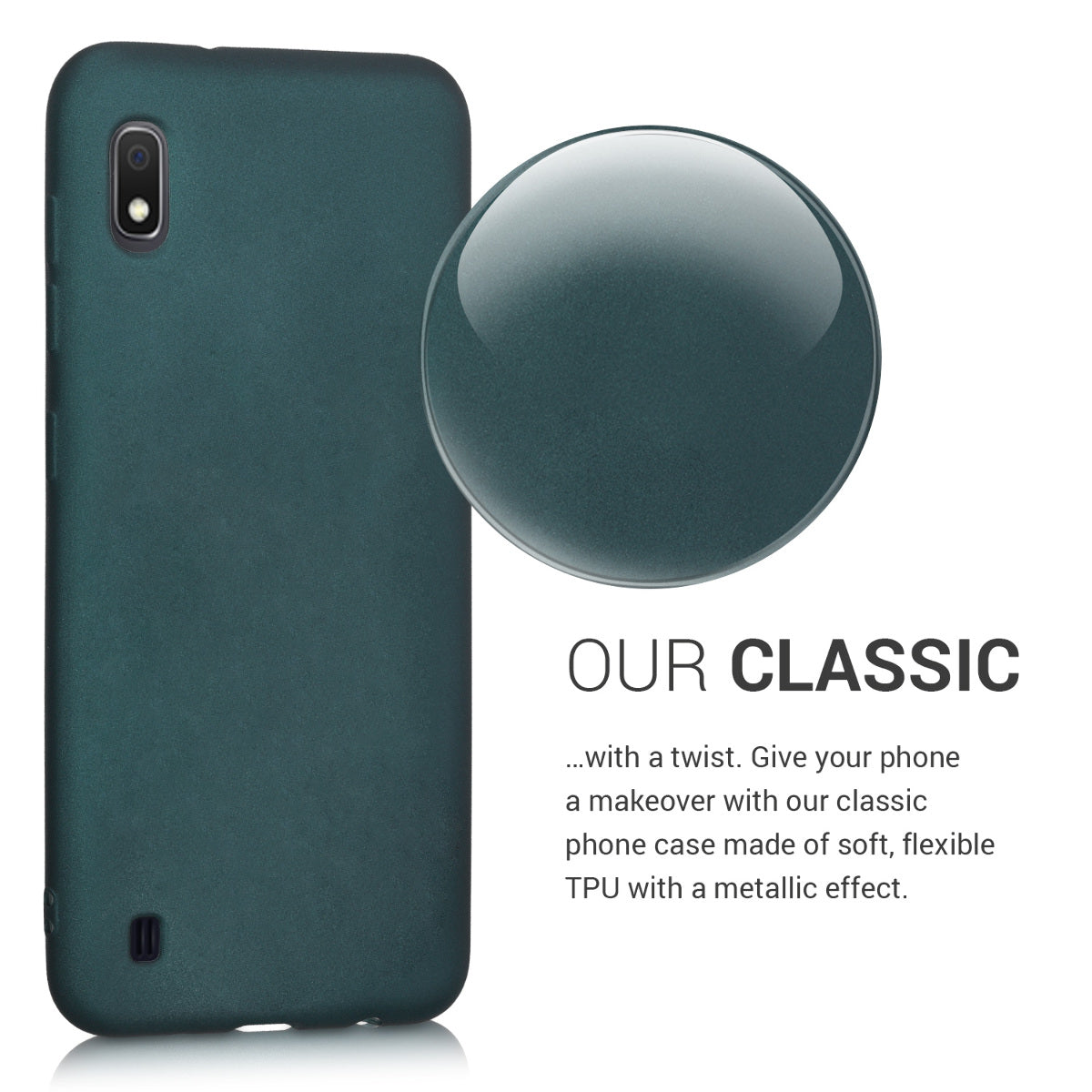 Samsung Galaxy A10 Silicone Phone Case Metallic