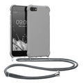 kwmobile Necklace Case kompatibel mit Apple iPhone SE (2022) / iPhone SE (2020) / iPhone 8 / iPhone 7 Hülle - Cover mit Kordel zum Umhängen - Silikon Schutzhülle Taupe Taupe  
