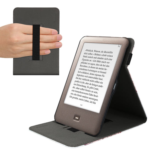 kwmobile Case Compatible with Tolino Shine (2013) Case - Cover with Loop and Stand