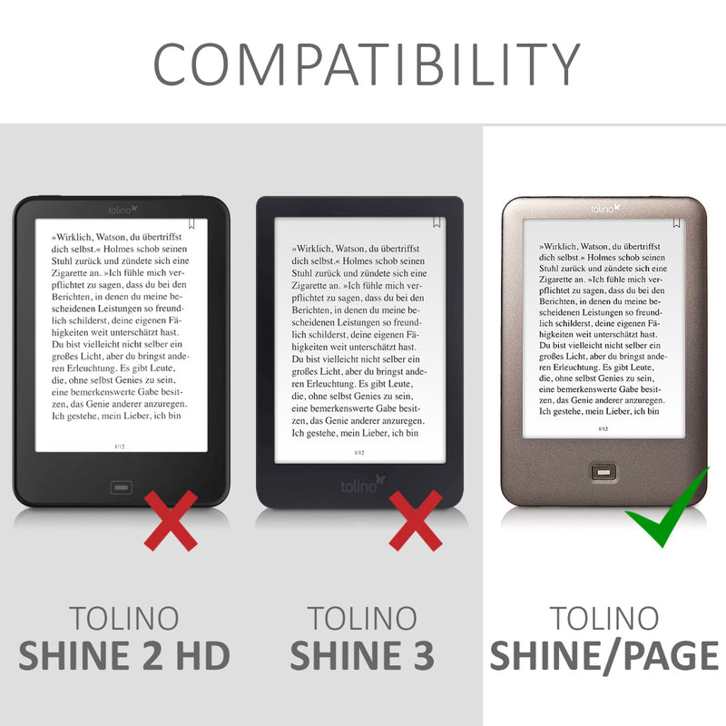 Tolino Shine (2013) Case with Strap and Stand