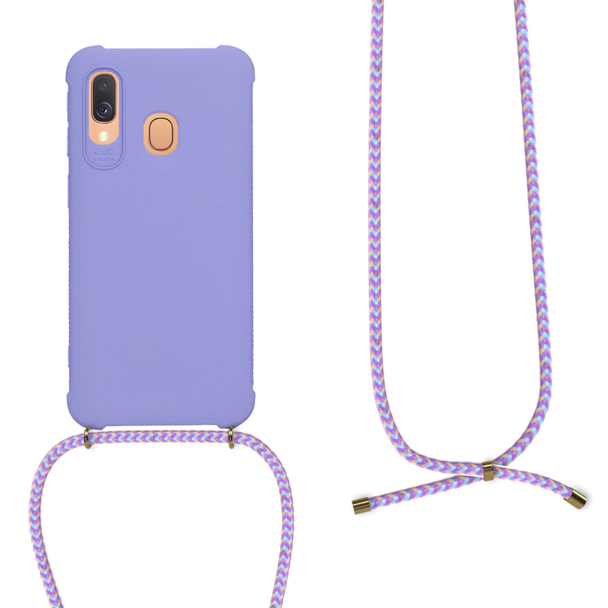 kwmobile Necklace Case compatible with Samsung Galaxy A40 - Cover with Lanyard - Silicone Protective Case