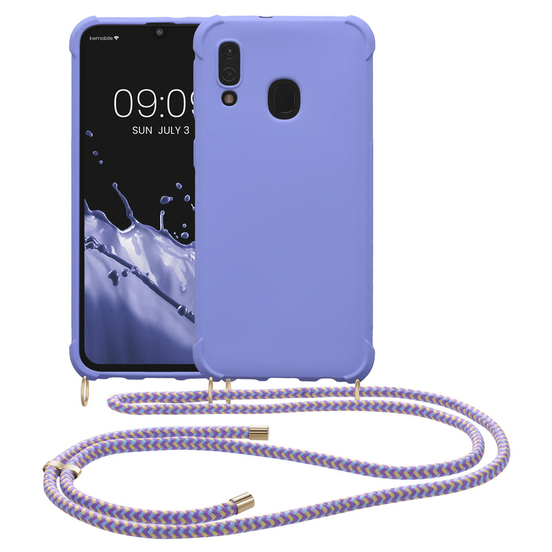 kwmobile Necklace Case compatible with Samsung Galaxy A40 - Cover with Lanyard - Silicone Protective Case