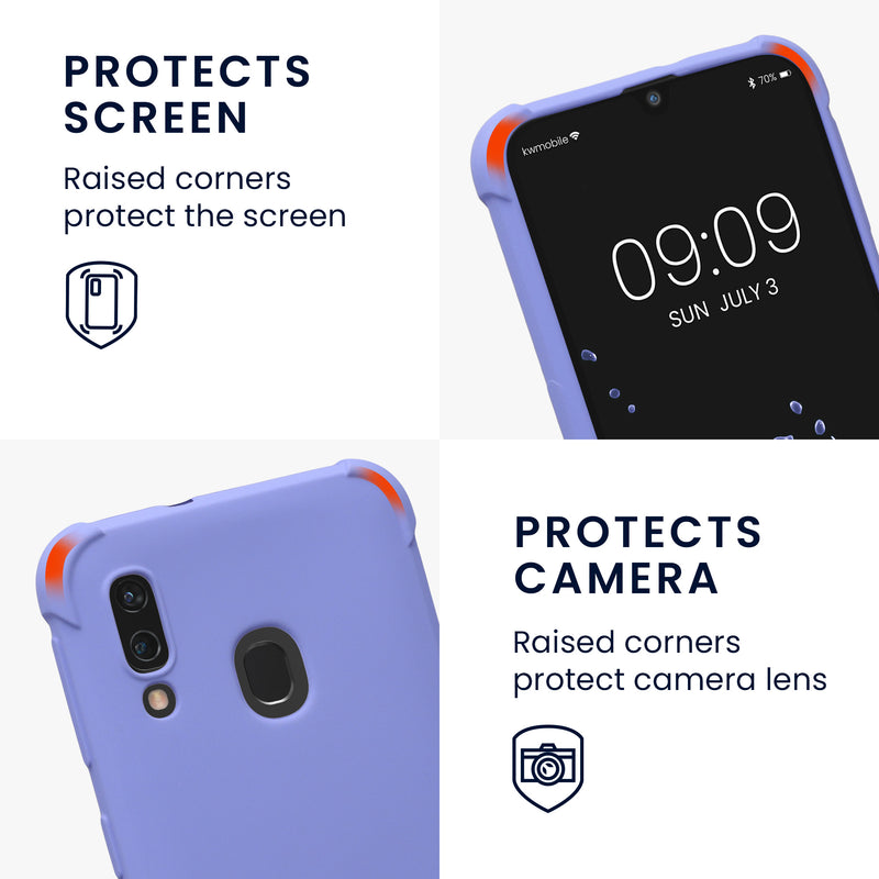 kwmobile Necklace Case compatible with Samsung Galaxy A40 - Cover with Lanyard - Silicone Protective Case