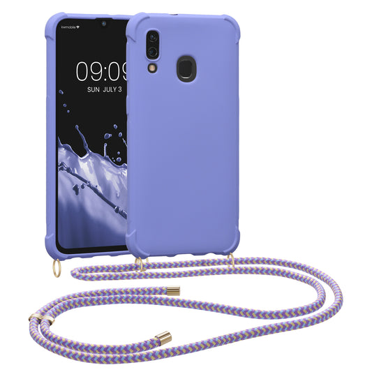 kwmobile Necklace Case compatible with Samsung Galaxy A40 - Cover with Lanyard - Silicone Protective Case