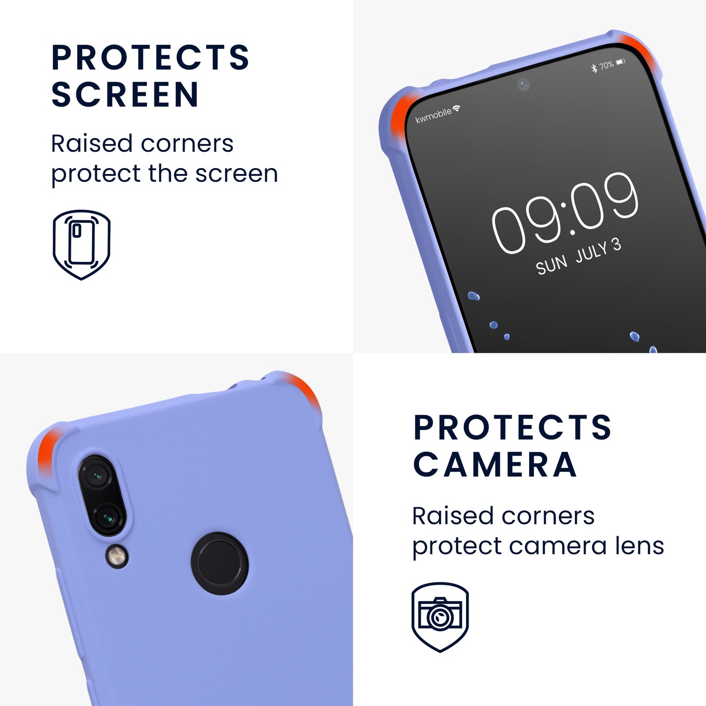 kwmobile Necklace Case compatible with Xiaomi Redmi Note 7 / Note 7 Pro - Cover with Lanyard - Silicone Protective Case