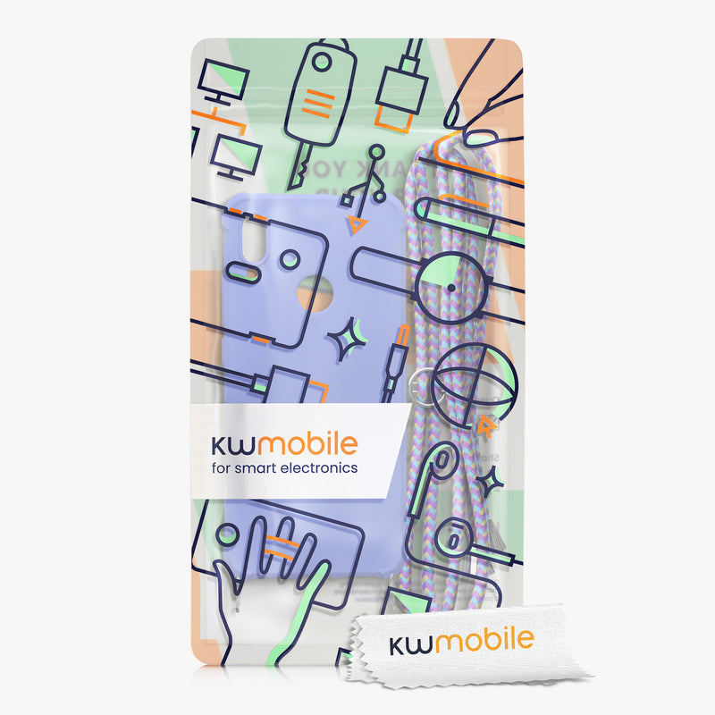 kwmobile Necklace Case compatible with Xiaomi Redmi Note 7 / Note 7 Pro - Cover with Lanyard - Silicone Protective Case