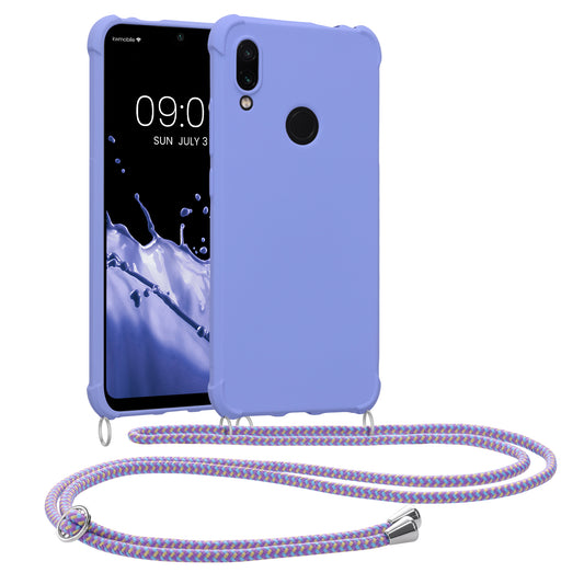 kwmobile Necklace Case compatible with Xiaomi Redmi Note 7 / Note 7 Pro - Cover with Lanyard - Silicone Protective Case