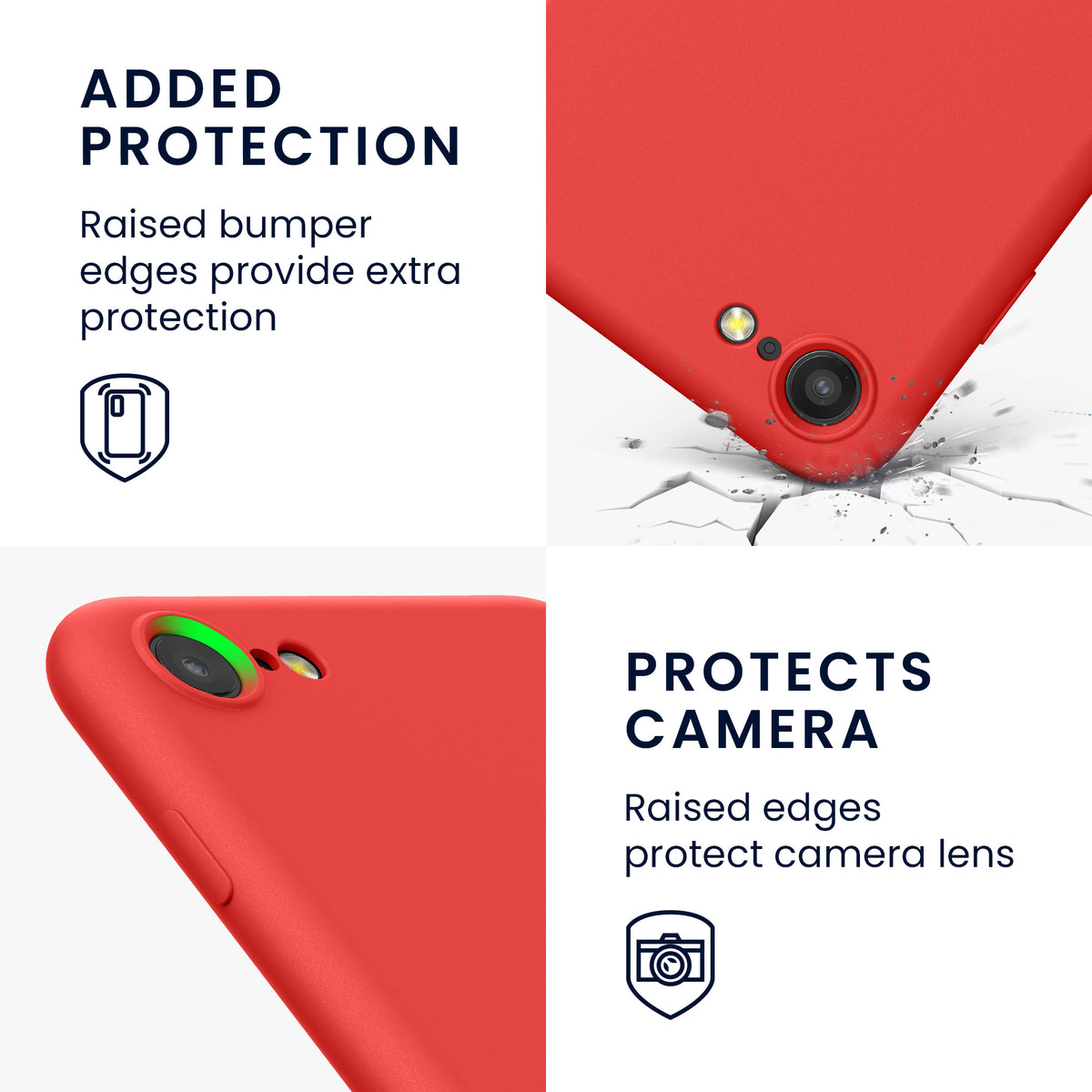 kwmobile Phone Case for iPhone SE 2022 / iPhone SE 2020 / iPhone 8 / iPhone 7, Protective Cover for Wireless Charging - Case