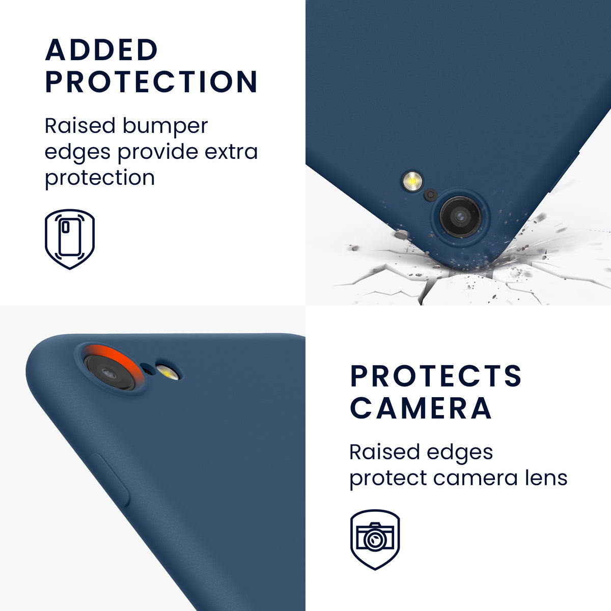 kwmobile Phone Case for iPhone SE 2022 / iPhone SE 2020 / iPhone 8 / iPhone 7, Protective Cover for Wireless Charging - Case